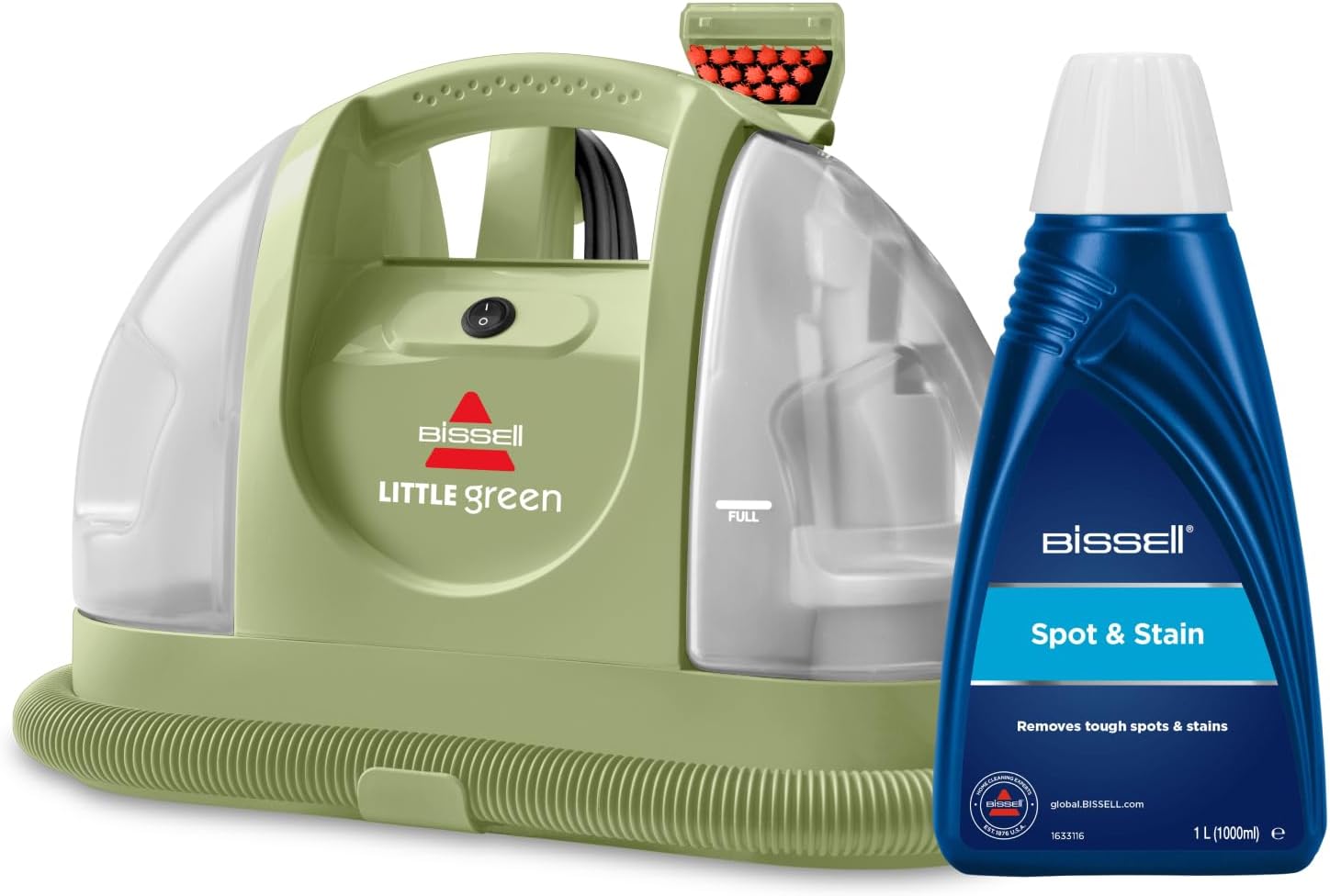 Bundle of BISSELL Little Green, Carpet Cleaner, Portable Spot Cleaner & Carpet Stain Remover 4098E + BISSELL Spot and Stain Formula, Rug Cleaner Removes Spots & Stains1L, 1084N