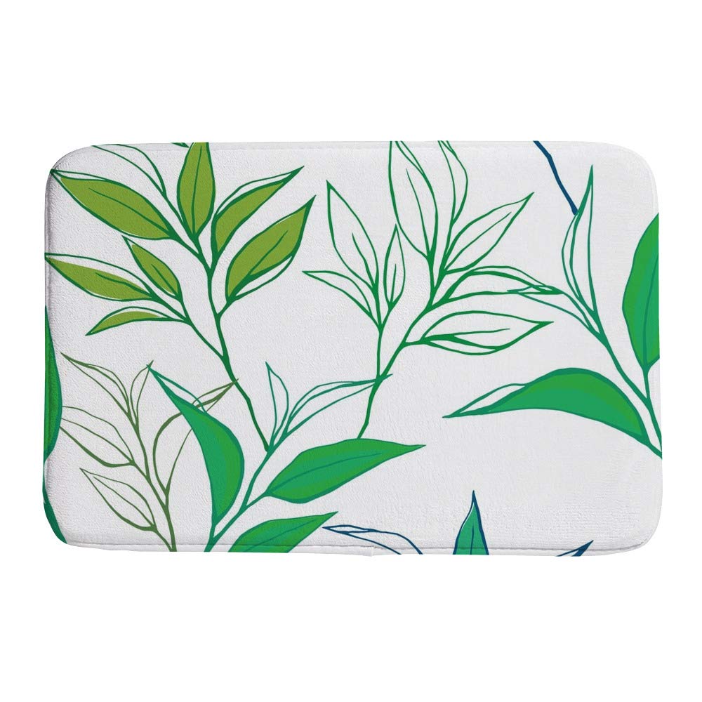 Tapis de salle de bain motif branches de thé pour une ambiance nature et cosy