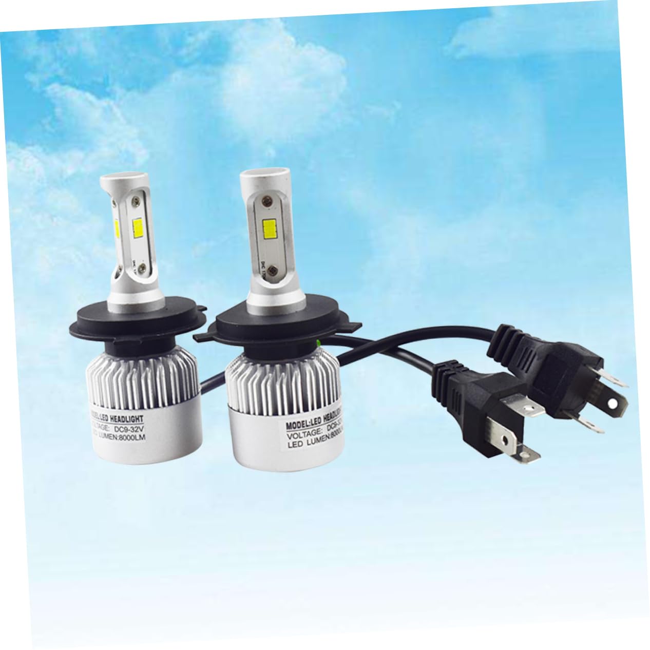 TOPPERFUN Csp Velocidad para Bombillas Chips Ventilador LED Mini Coche H4 de Aluminio de Alta y Conductor, Paquete de 2 Unidades para Faros Delanteros
