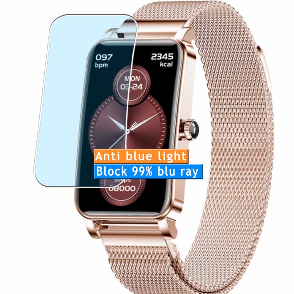 3-Pack Anti Blue Light Screen Protector, compatible with Yocuby zx19 1.47" Smartwatch smart watch TPU Film Protectors Sticker [ Not Tempered Glass ]