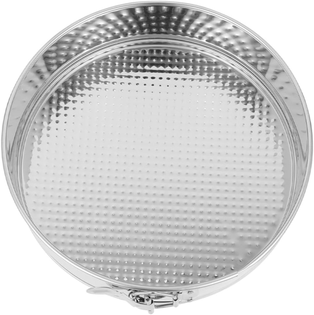 GARVALON Springform Cake Pan 9-inch Stainless Steel 304 Baking Tray with Locking Spring and Removable Bottom for Cheesecake Baking, Reusable Kitchen Bakeware with Tight Seal