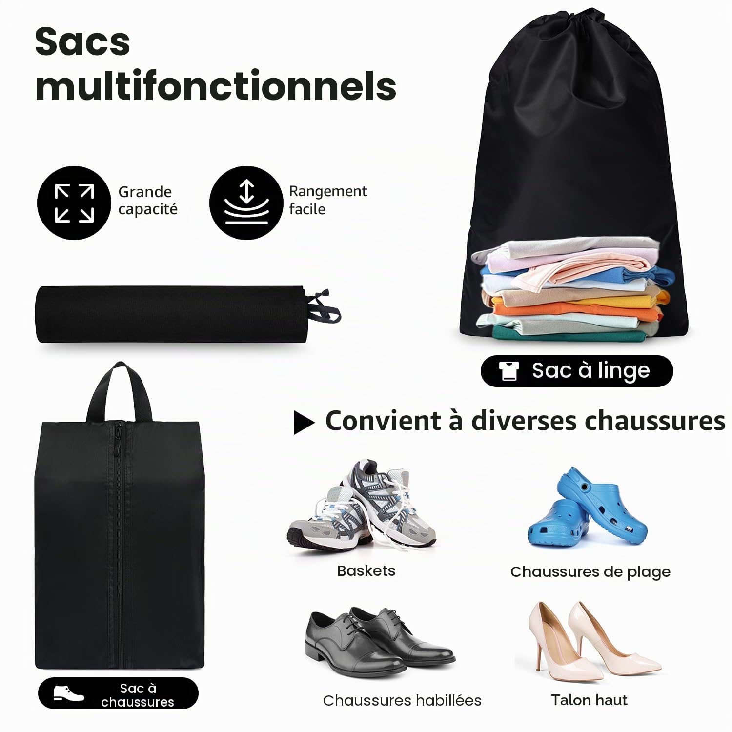 Cubes de rangement pour valise, lot de 10, organiseurs de bagages légers, cubes de rangement pour accessoires de voyage
