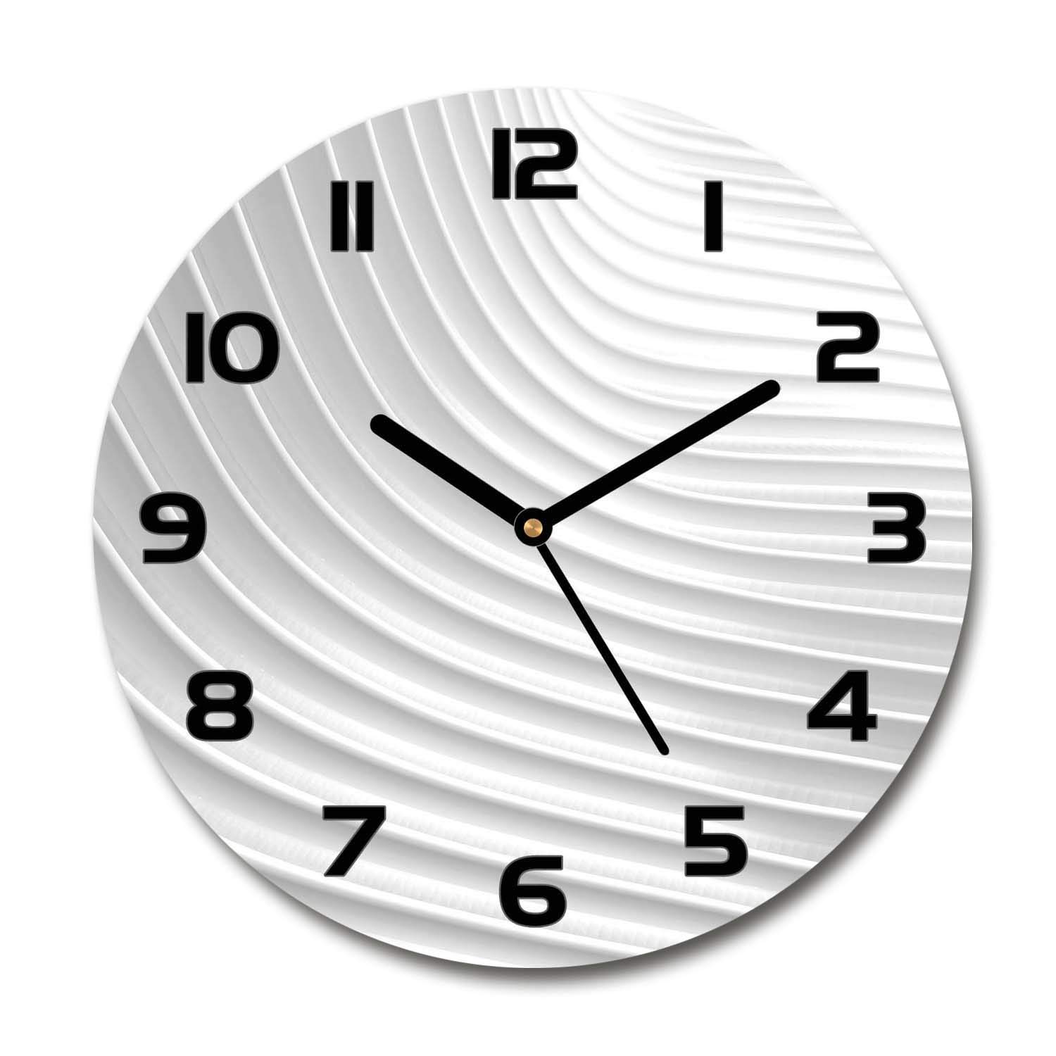 Horloge en verre silencieuse 30cm Tulup sans bruit pour bureau