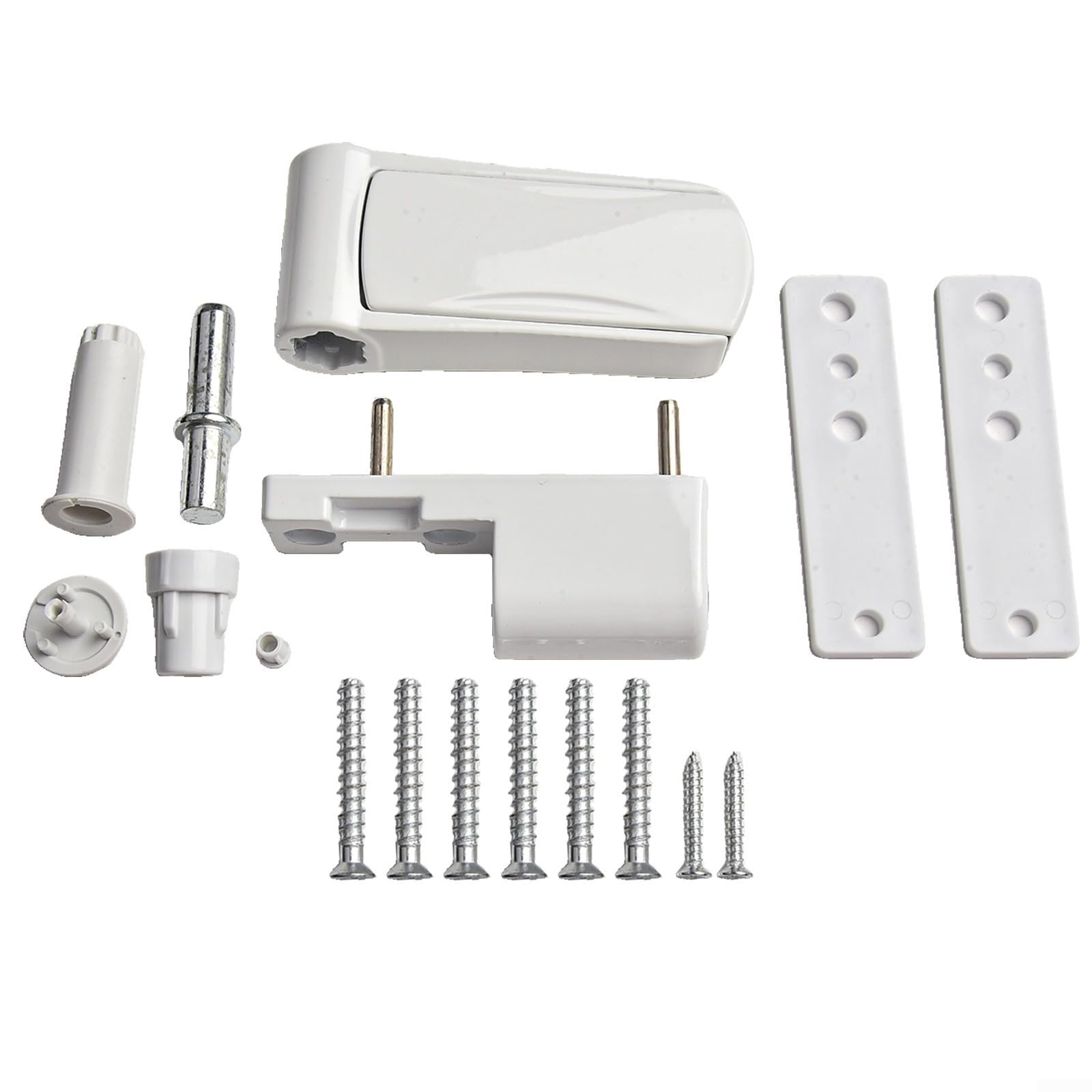 Caswynlife Aluminium Adjustable Door Flag Hinge, 3D Multi Direction Adjustment, Quiet Close Buffer For Double Glazing Doors, White