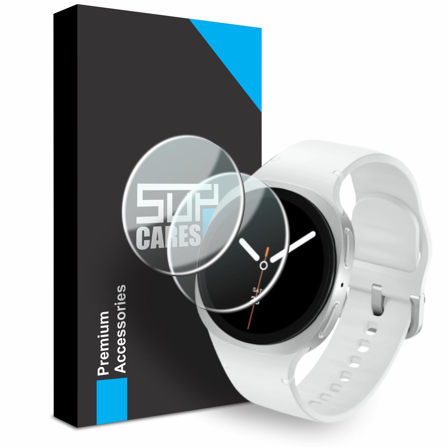 Tempered Glass Screen Protector For Samsung Galaxy Watch 7, Samsung Galaxy Watch 6, Samsung Galaxy Watch 5 and Samsung Galaxy Watch 4 (44 mm) (1.4" Inch), Pack Of 2 With Easy Self Installation Kit For Smartwatch| Transparent-picture-31