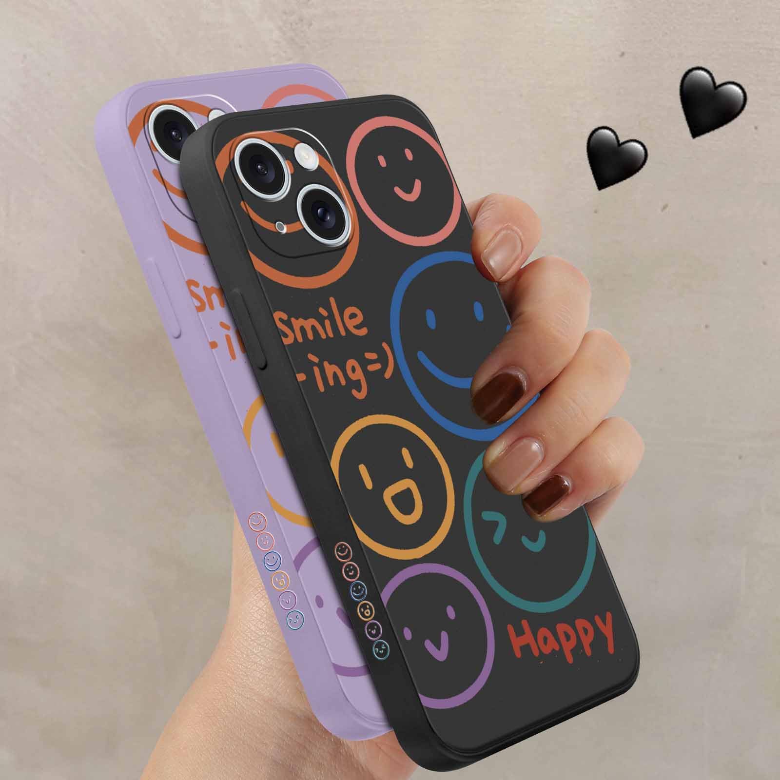 Pnakqil 2 Pezzi Estivi Cover per iPhone 15 6,1'' Custodia per Cellulare Summer Spiaggia Fiori Carine Disegni Aesthetic, Silicone Morbido Sottile Antiurto con Protezione Fotocamera Ragazze Case