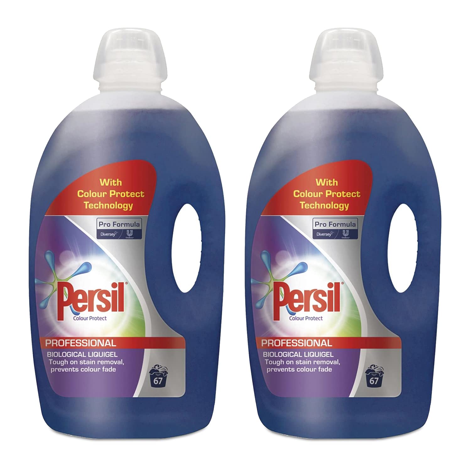 2 Pack of Persil Pro Formula Colour Protect Professional Biological Liquigel 5Ltr, Total 134 Washes