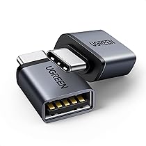 UGREEN Adattatore USB a Tipo C 3.0 2 Pezzi OTG Maschio a Femmina Compatibile con iPhone 17 Pro Max Air MacBook Air iPad Redmi Galaxy S24 S23 Note 20 (Nero)