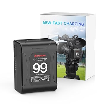 Akumulator V-Mount, Moman Power99 V-Lock z Dual D-Tap i 65 W