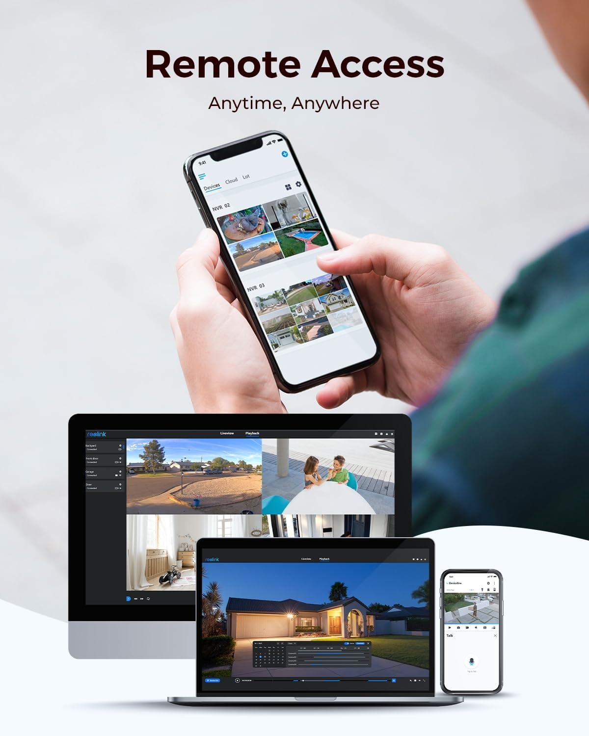 REOLINK NVR RLN8-410-White, 8 Channel, Network Video Recorder for Home PoE Security Camera System, Only Work with 16MP/12MP/4K/8MP/5MP/4MP Reolink Camera, 24/7 Recording to Pre-Installed 2TB HDD