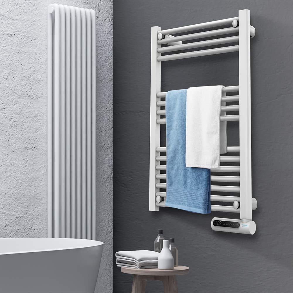 Cecotec Portasciugamani elettrico ReadyWarm 9100 Smart Towel White. 500 W, Display LED, Programmabile., controllo touch.