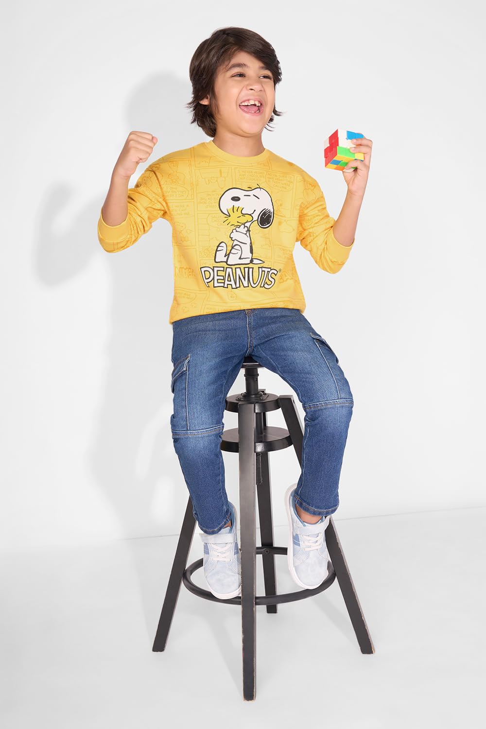 Pantaloons Junior Boys Sweatshirt_AW25KD1JLSS00008B25A82_Aspen Gold_6_7 Y 3
