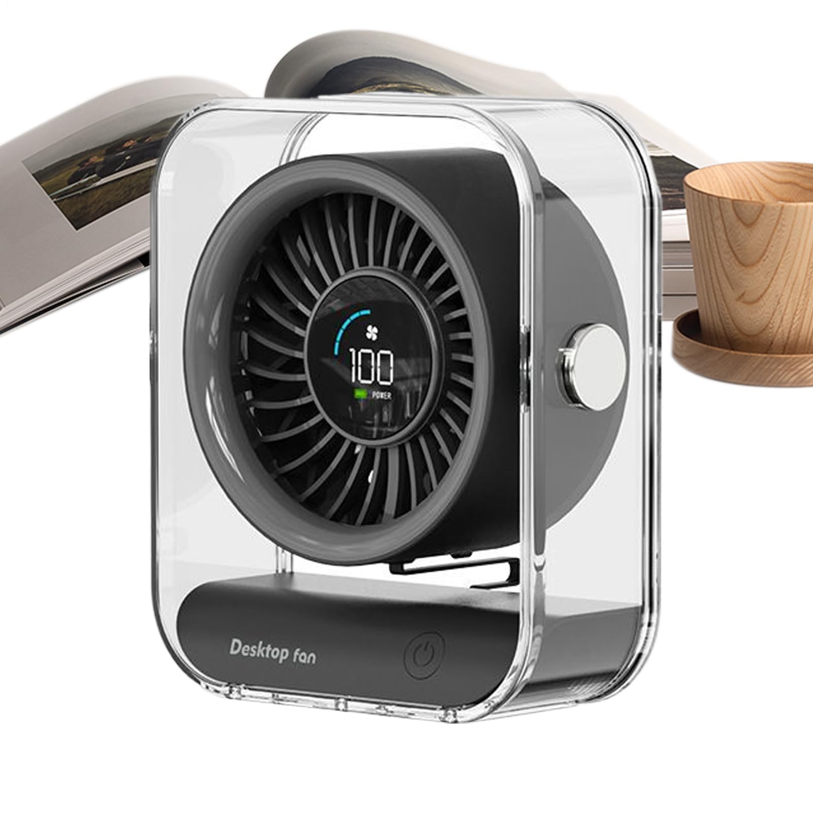 Ventilateur de bureau USB petit rafraîchisseur individuel 100 vitesses vent fort