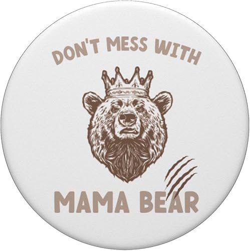 Miniatura 3 de Funny Mama Bear Shirt Don't Mess With Mama Bear Día de la Madre PopSockets intercambiables PopGrip