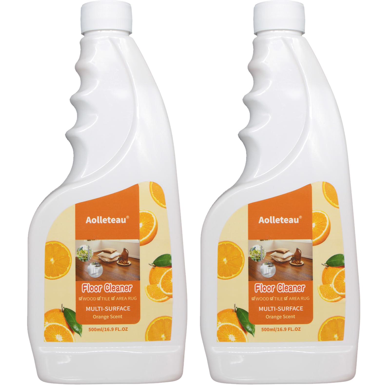 Concentrate Floor Cleaner for All Robot Vaccum and Mop, Wet Dry Vacuums, for Roborock, Tineco, Dreame, Ecovacs, iRobot, Narwal, Shark, Bissell Mops, 16.9 FL.oz, Dilution Ratio 1:200, Orange Scent