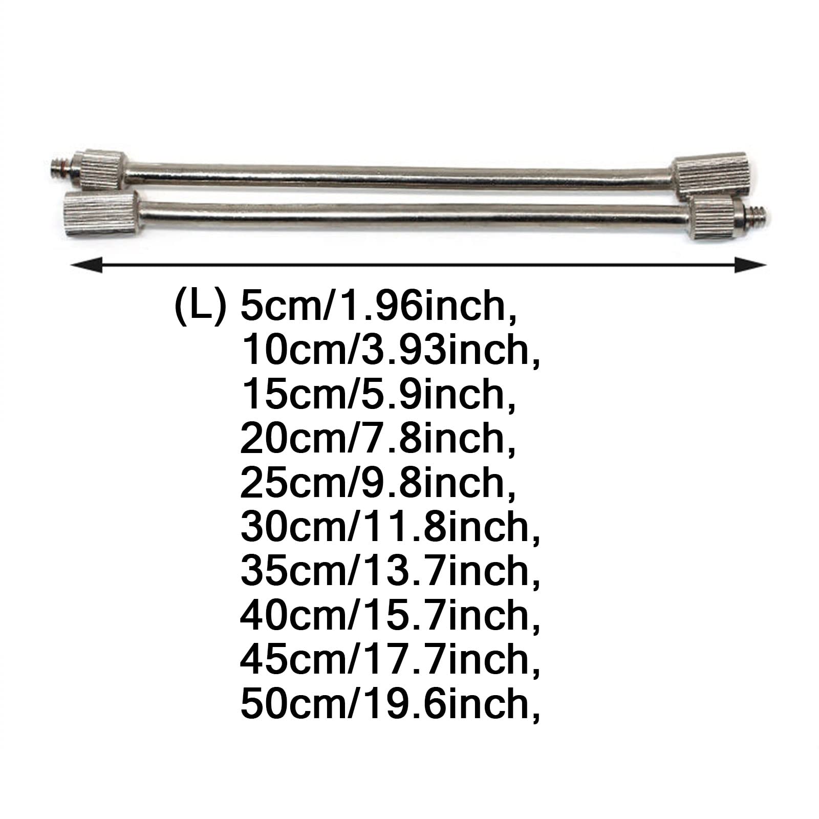 20X Sprühnebel Kühlung Terrasse Garten Gewächshaus Pavillon Wasserzerstäuber Flexible Düsenverlängerung, 10/24 UNC-Gewinde für Garten, Befeuchtung, Außenkühlung, Staubb(Size:45cm/17.7inch,Color:15PCS)