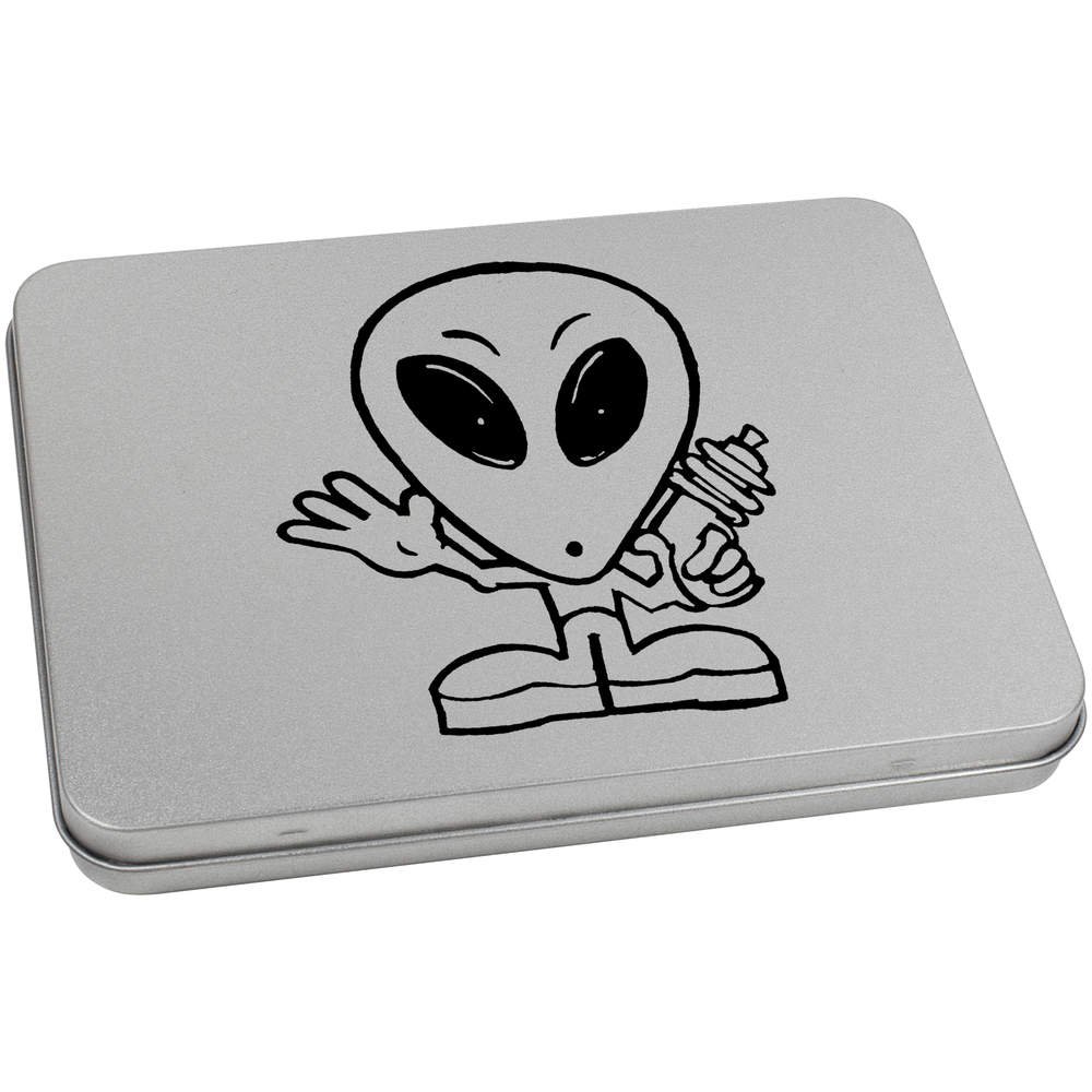 170mm 'Shocked Alien' Metal Hinged Tin/Storage Box (TT00058833)