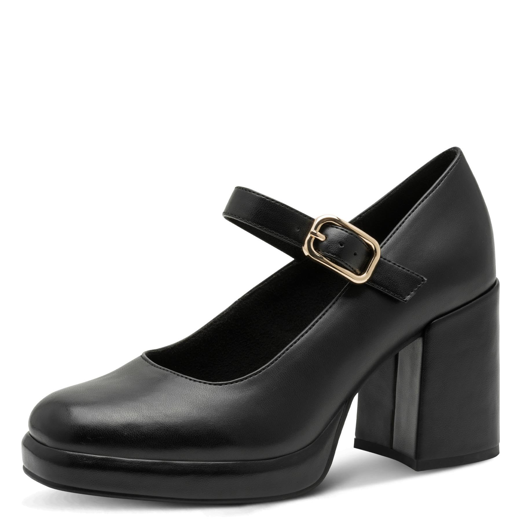 MARCO TOZZI 2-24405-43 Women's Pump with Strap, Black, 7 UK