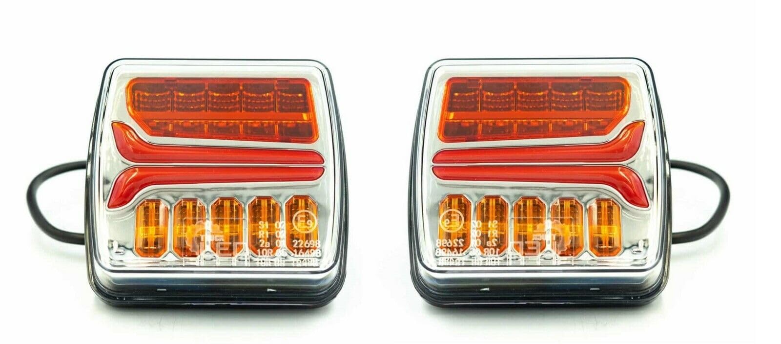 2x 12V 24V LED feu arrière au néon indicateur dynamique pour caravane de remorque de camion