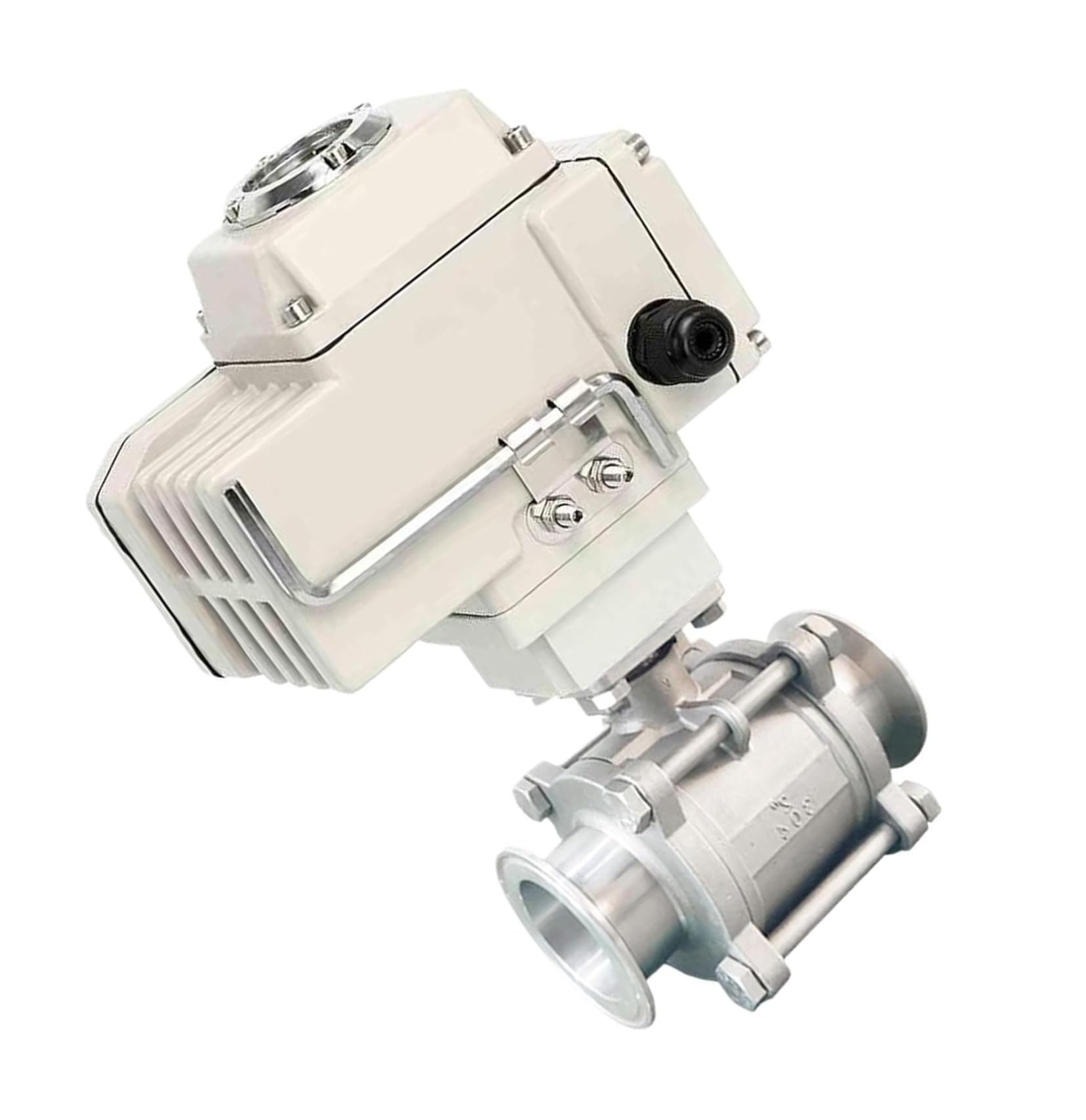Efnjdkvdy One Color Dn50 Stainless Steel Electric Ball Valve 220Vac Tri-Clamp Ferrule Type - Motorized Control Valve(110Vac)