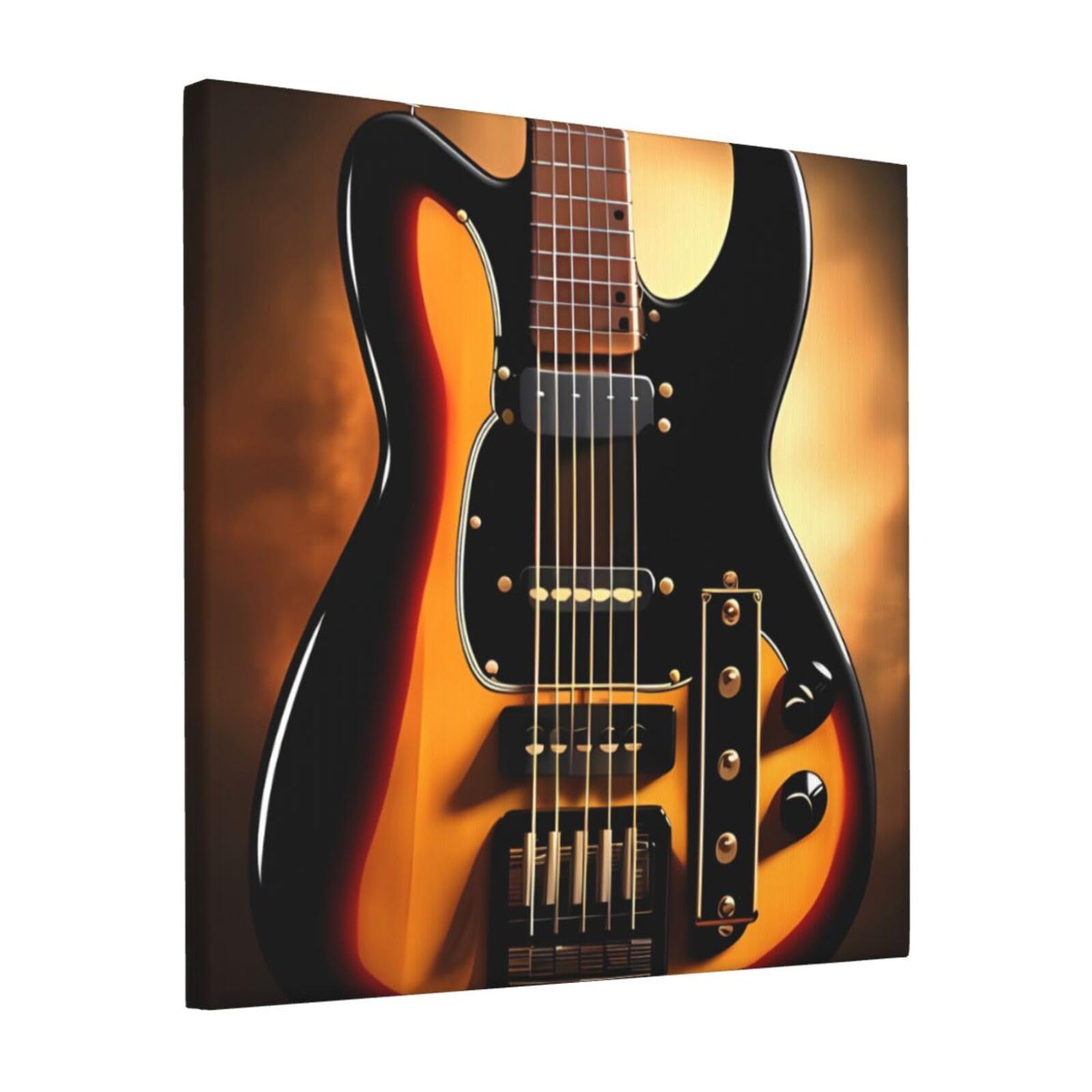 FodPand Instrumental Guitar Canvas Wall Art for Living Room Wall Decor 12"x12" Modern Artwork Painting Pictures Hanging Canvas Prints Aesthetic Wall Art for Bedroom Bathroom Office Wallart Decor