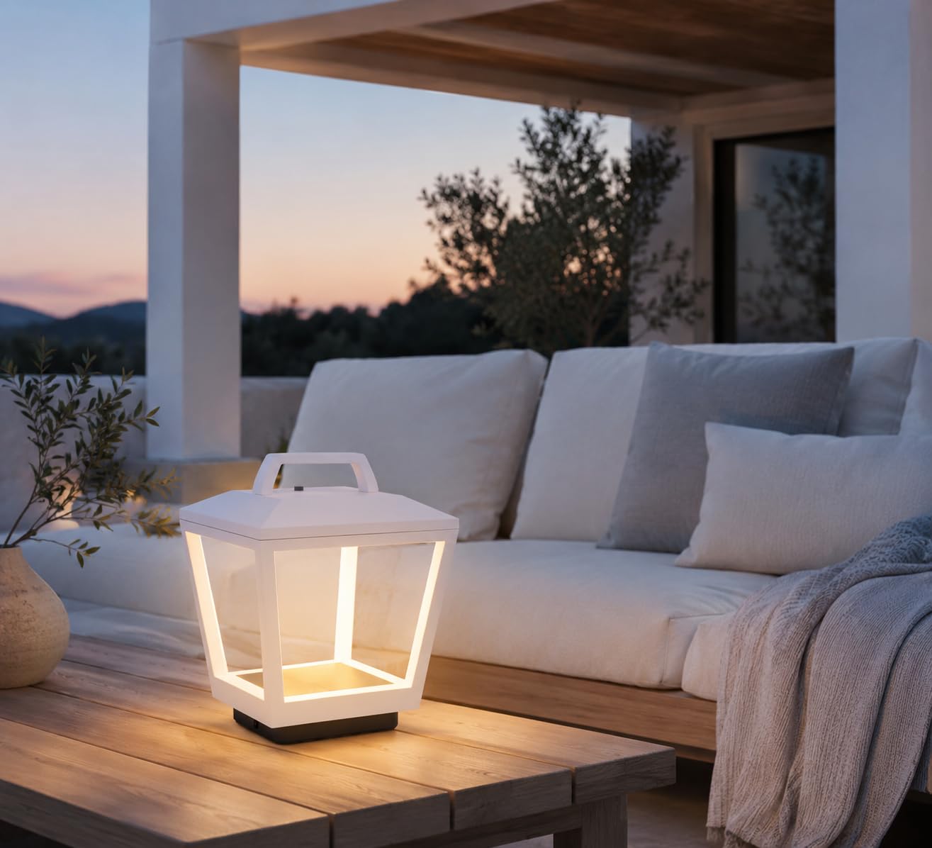 Lámpara Baliza Sobremuro BLED Antracita LED SMD Portátil Recargable con IP54 para Exterior, Terrazas, Porches y Jardín | IP65, Ideal para Exterior, Para Terrazas, Porches o Jardín, Sobremesa