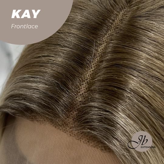 Miniatura 6 de JBEXTENSION Peluca de encaje frontal de 24 pulgadas, color marrón KAY con reflejos, pelucas largas y rizadas para mujer, pelucas sintéticas