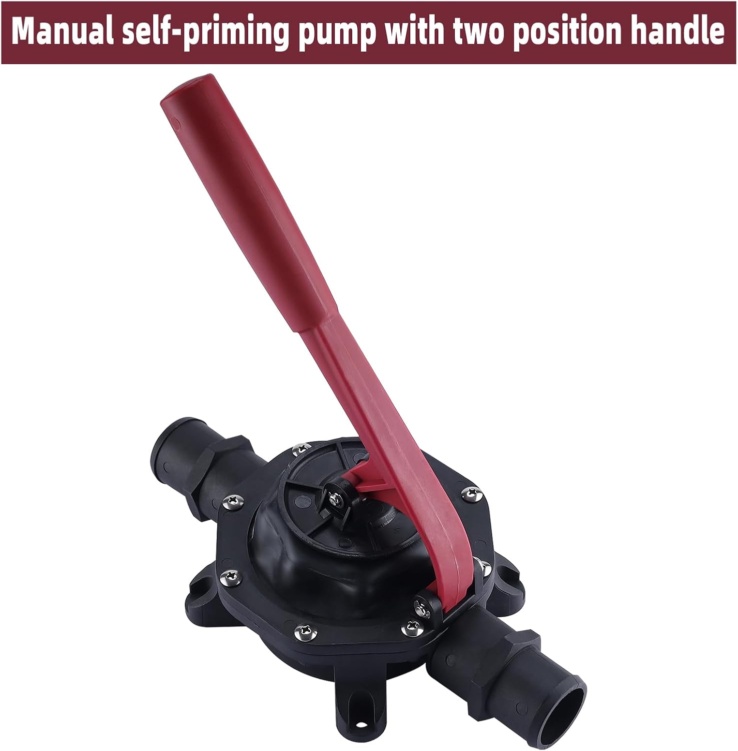 NovelBee 720GPH Manual Bilge Pump,Hand Bilge Pump for Water Transfer,Plastic Handle Marine Manual Diaphragm Hand Bilge with Adapter and Sealing Ring for Boat Yacht