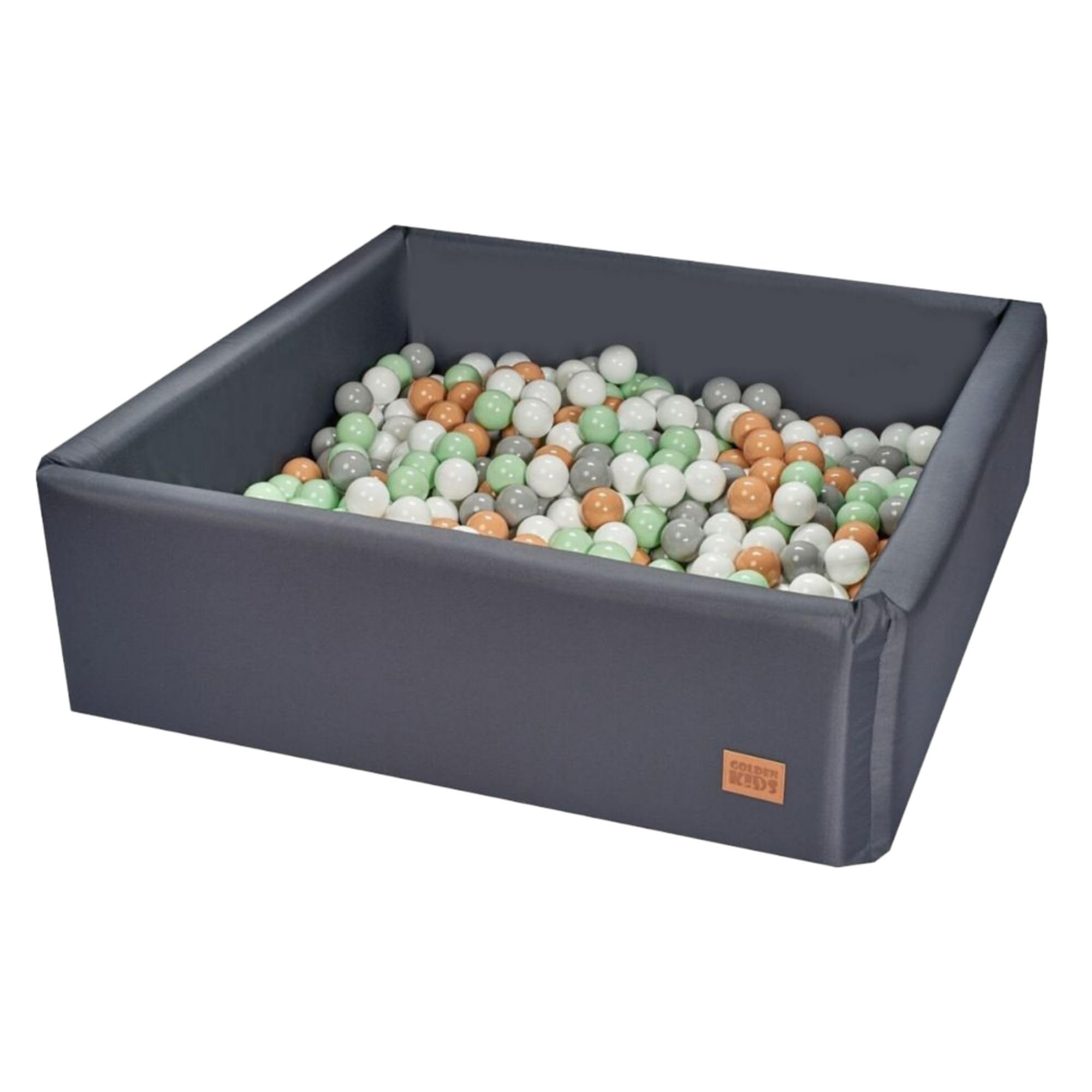 GoldenGroup Bagno di palle per neonati e bambini quadrato in schiuma, 150 x 150 cm, senza palline