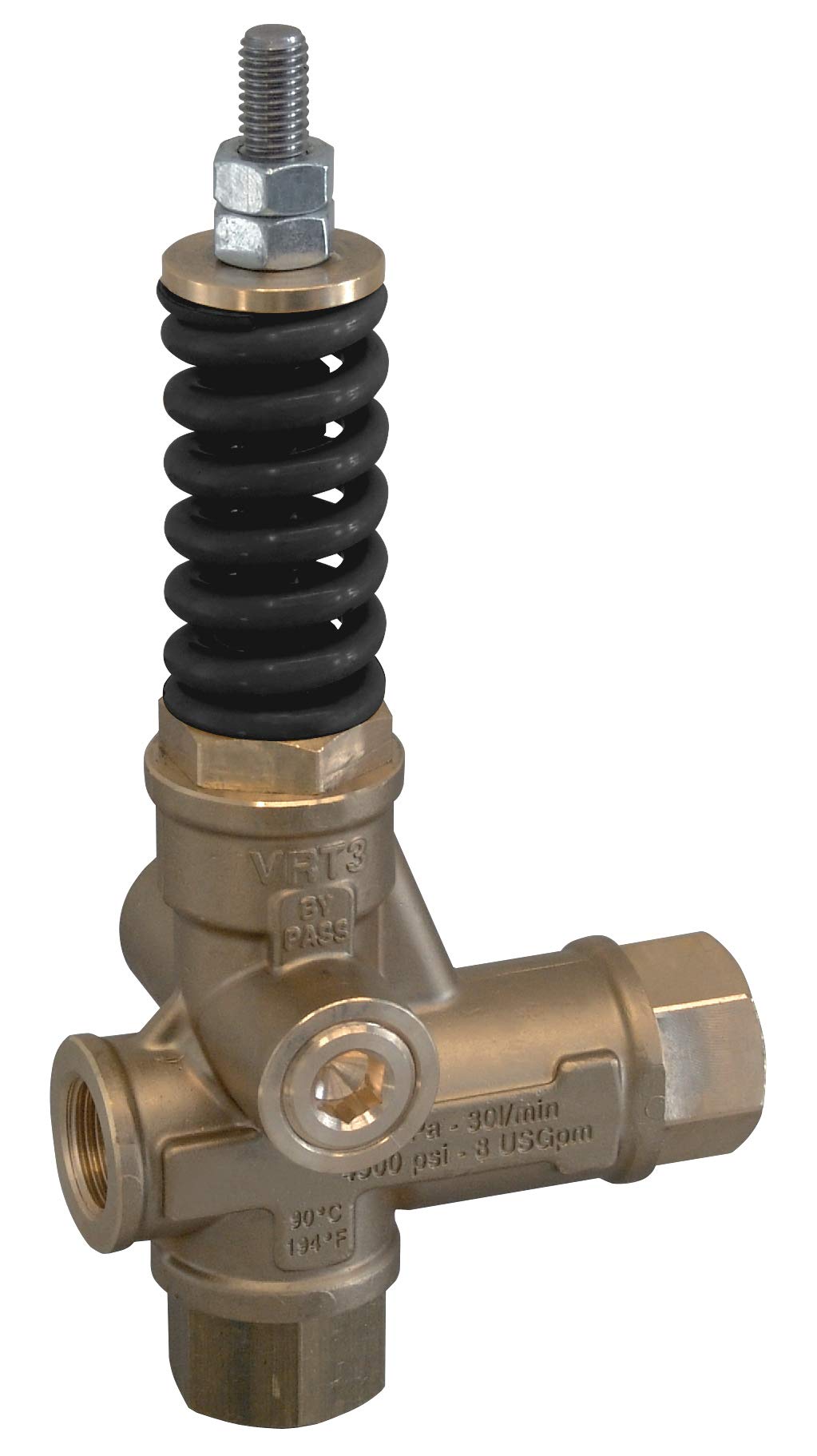 Pressure Washer VRT 3 Unloader - 4500 PSI, 10.5 GPM, 3/8" FNPT, Black, No Knob