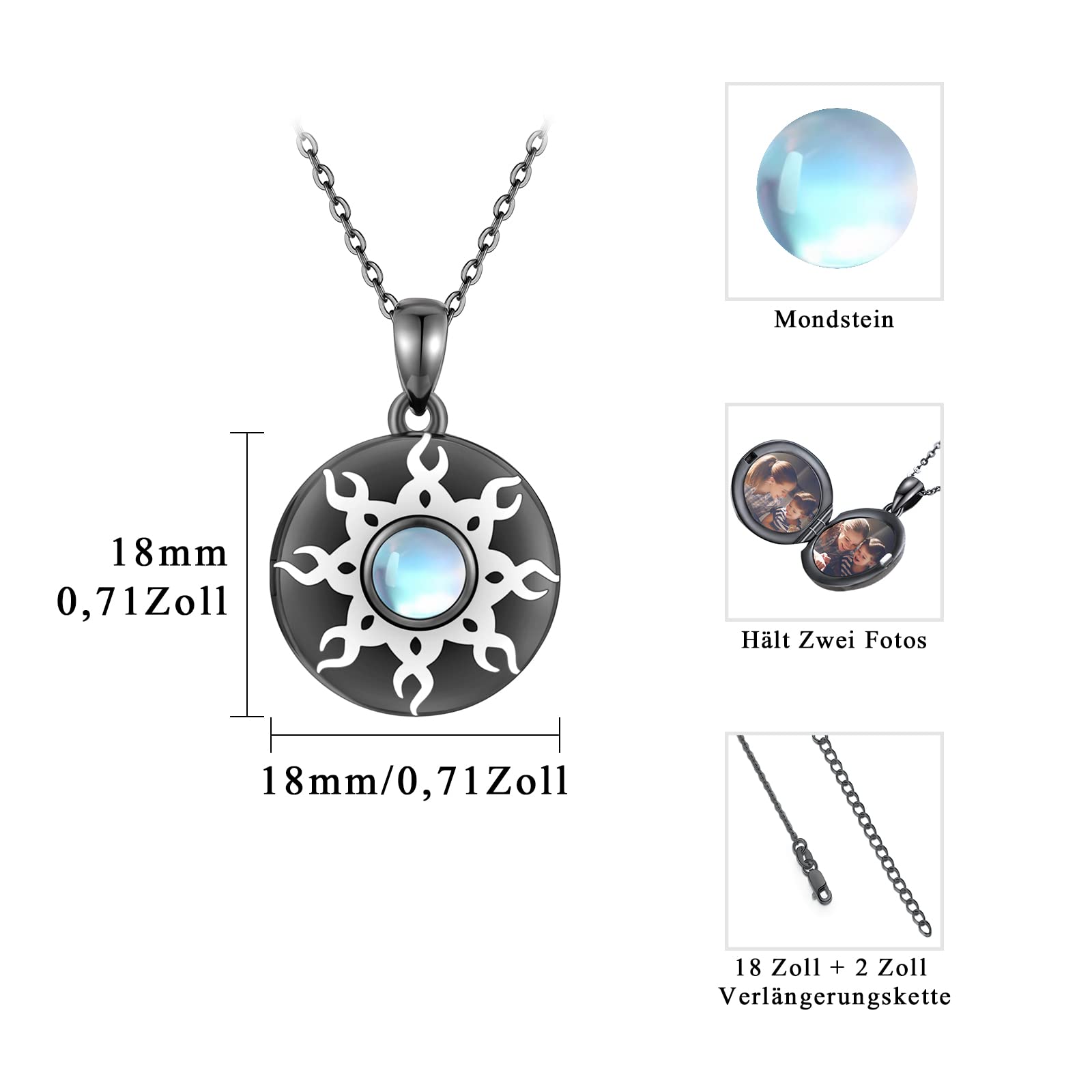 TRISHULA Kristall Halskette Damen 925 Sterlingsilber Schlüssel Herz Anhänger Schmuck Geschenk für Frauen