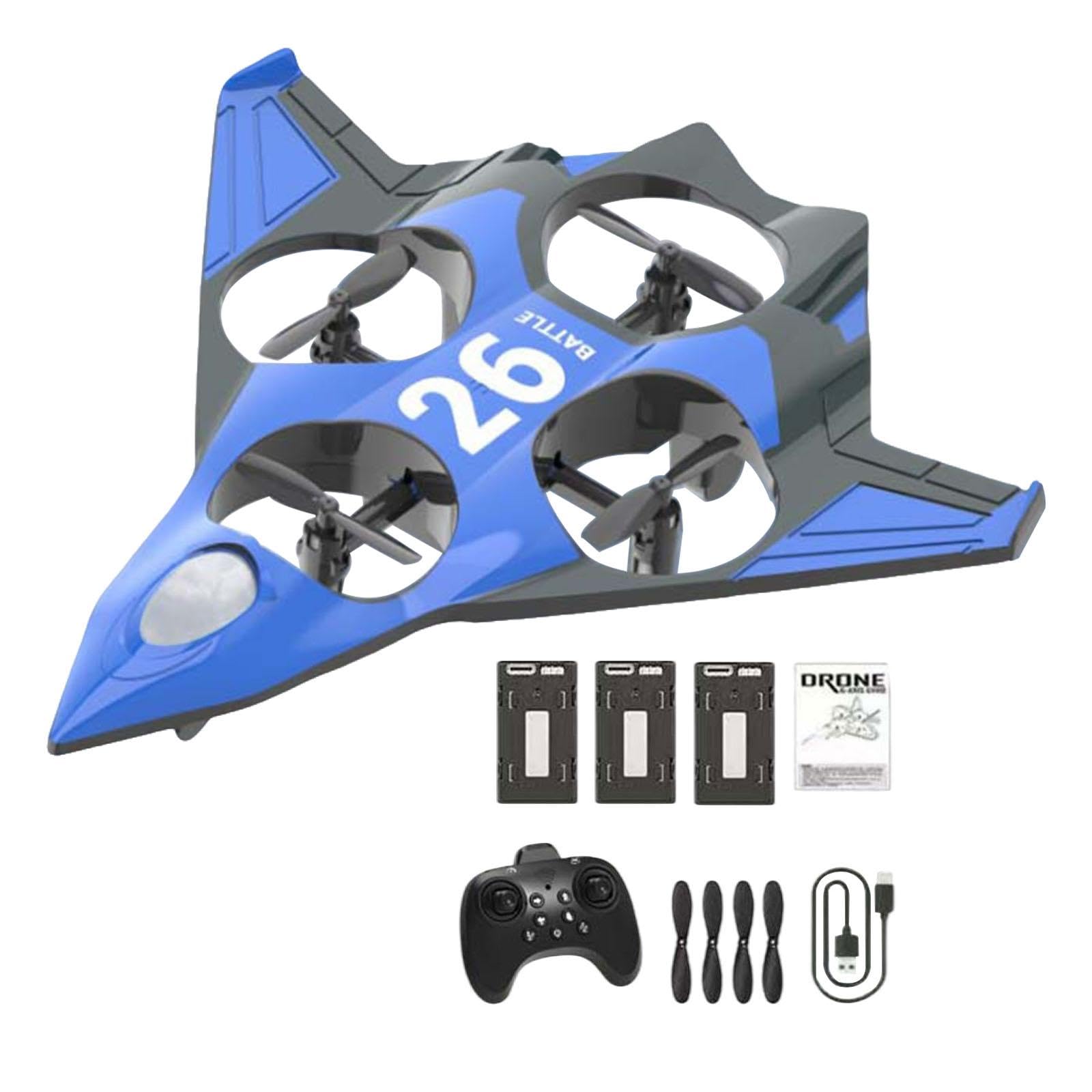 Avión Teledirigido (avión RC), Modelo Ligero con Rotación de 360°, Juguete para Exteriores, Planeador RC para Niños, Principiantes Y Adolescentes – G, 3 Baterías