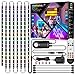 BEWEGUNGSMELDER günstig Kaufen-Unterbauleuchte Küche LED, 8X50CM RGB Unter Kabinett LED Licht Kit mit Bewegungsmelder, DIY 12V LED Lichtleiste mit Fernbedienung, Adapter, Musik Sync, für Vitrine, TV, Regale, Schrank, Schreibtisch