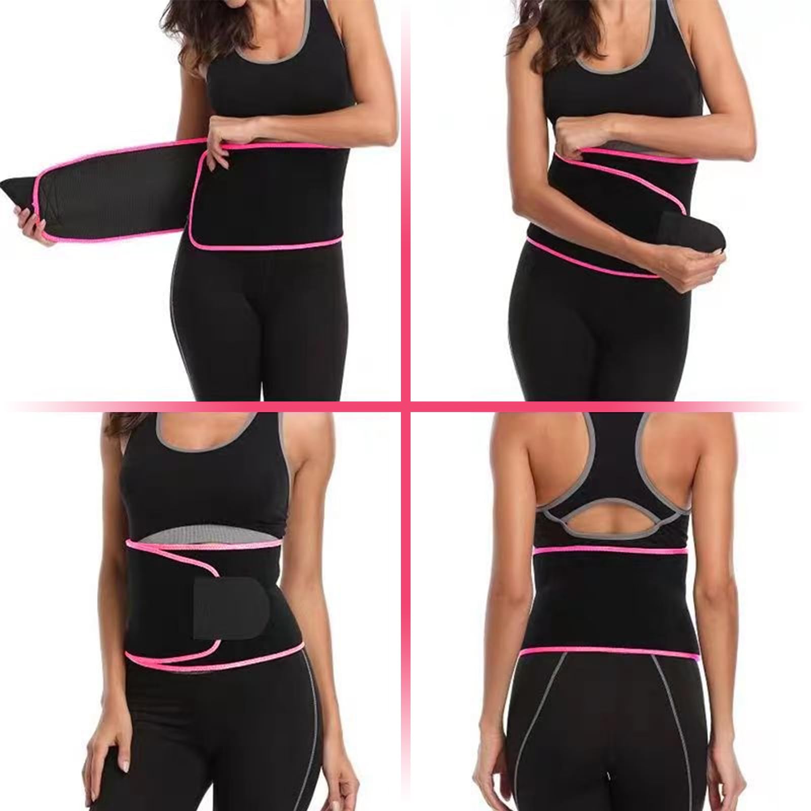 Fascia Addominale Dimagrante 3 Pezzo Fascia Addominale per Donne e Uomini Perdita Peso Fascia Snellente Pancia ed Effetto Sauna per Bruciore di Stomaco e Schiena Supporto Cintura Regolabile