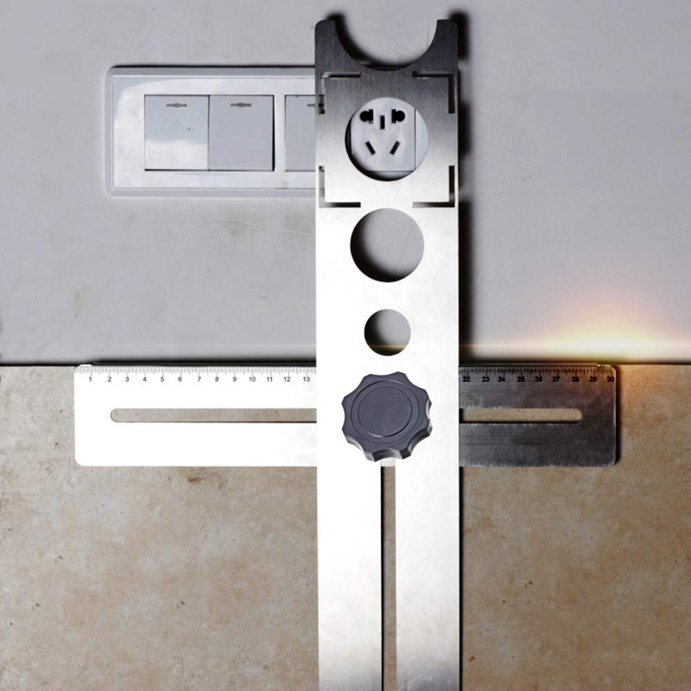Yius Localizzatore fori piastrelle ceramica acciaio inox trapano guida foro Jig portatile