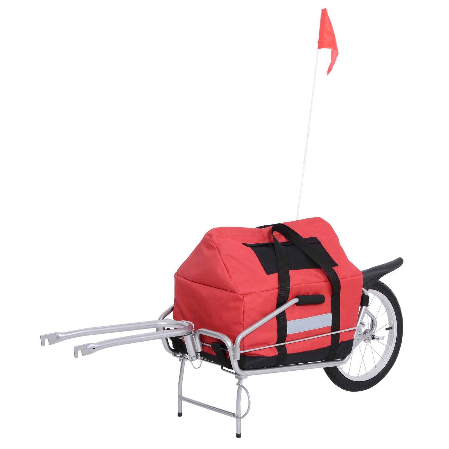 aosom single wheel bike trailer