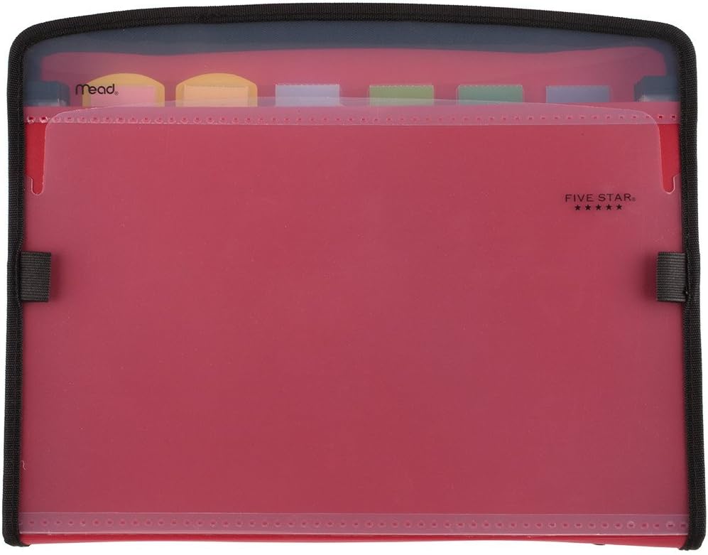 Five Star Expanding File, 7-Pocket Expandable Filing Folder, Zipper Closure, Customizable, Tabbed, Tabs, Teal (72506), 1 Pack : Tools & Home Improvement