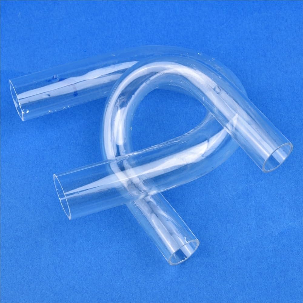 Acrylic Pipe Fitting 2PCS Fittings Elbow Connector Pipe U Tube Acrylic for Aquarium Transparent Fish Tank Shape Air(25mm)