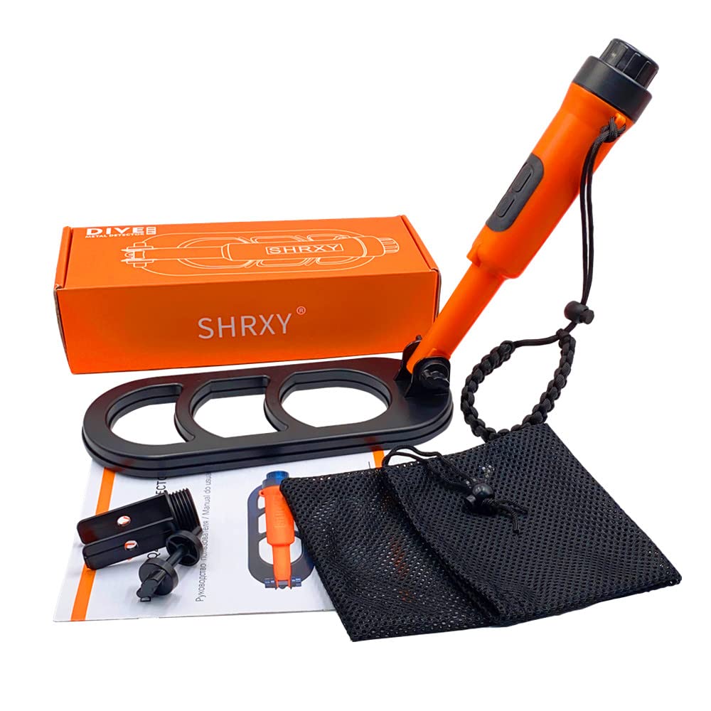 Waterproof Scuba Metal Detector Folding Version Pulse Coil Pulse Scan Detecting (Black/ORNAGE)