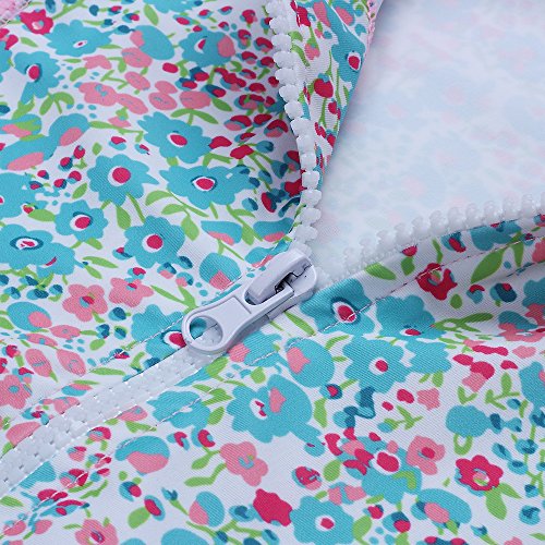 Vivobiniya Kids Girl Rashguard Swimsuit with Sun Hats UPF 50+uv Long Sleeve3