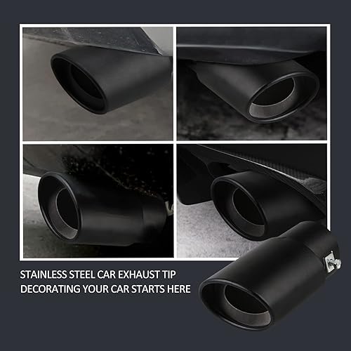 Miniatura 5 de Yonput 1 punta de escape de entrada de 25 pulgadas salida de 33 pulgadas de longitud total 57 pulgadas tubo de escape de acero inoxidable con