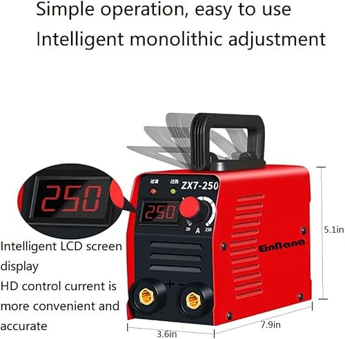 Miniatura 3 de Máquina soldadora de 110 V120 V, máquina de soldadura MMA IGBT Smart VRD Hot Start con alicates de soldadura, alambre de tierra, máscara, guantes y