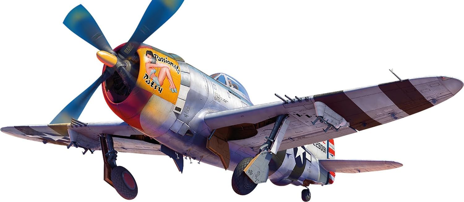 MiniArt 48022 1:48 P-47D-28RA Thunderbolt Basic Kit - Faithful Replica, Model Building, Plastic Kit, Crafts, Hobby, Gluing, Model Kit, Assembly, Unpainted