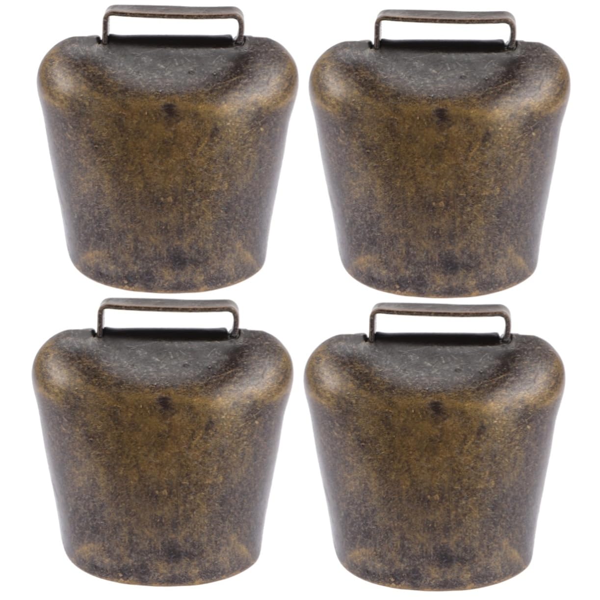 BCOATH 2sets Cattle Bells Galvanized Iron Harmony Chic Bells Livestock Supplies Ornaments Pet for Dogs 2pcs*2