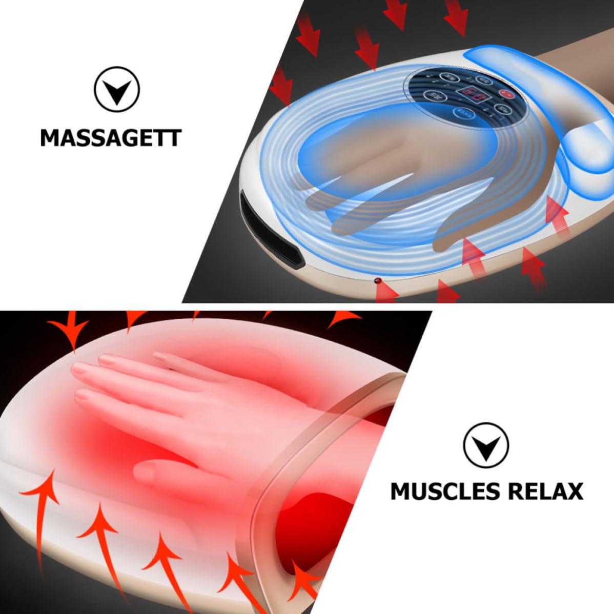 Elektrisches Handmassagegerät für Finger und Handgelenk 6w