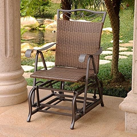 International Caravan Valencia Wicker Outdoor Glider Chair Cover