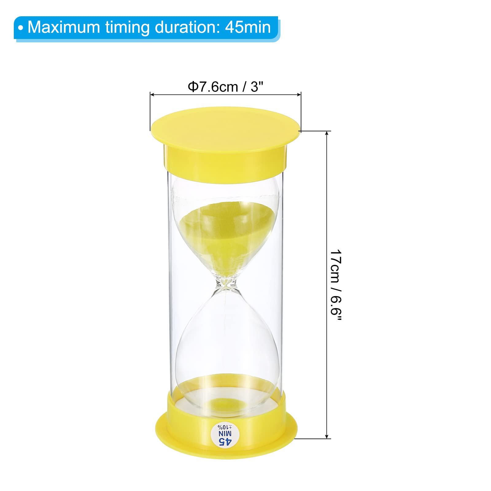 PATIKIL Clessidra 2 Minuti A Forma Di Esagono, Rosa, Timer In Vetro Con Guscio Plastica, Per Giochi, Cucina, Decorazione E Bomboniere
