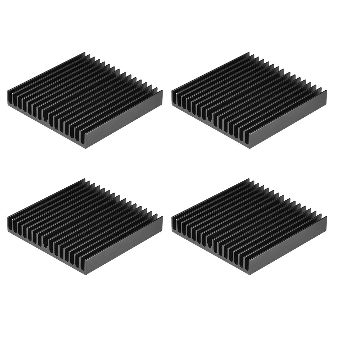 10 Dissipateurs Thermiques Aluminium 25x25x5 Mm - Encoche En Croix, Pour Refroidissement MOS, GPU, Puces