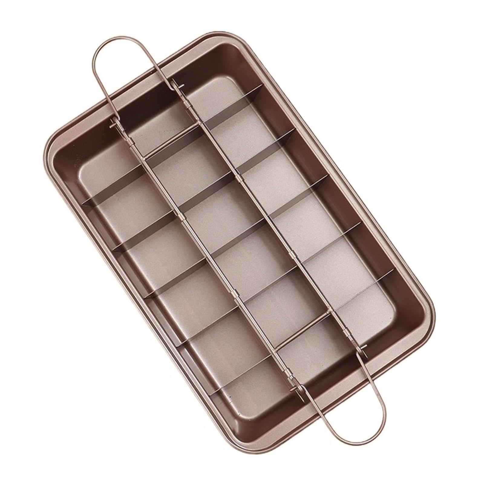 Teglia Per Brownie Con Divisor A 6 Scomparti Da Cucina Staccabili Stampo Per Muffin In Acciaio Al Carbonio Antiaderenti Teglia Muffin Per La Cottura(18 grids)