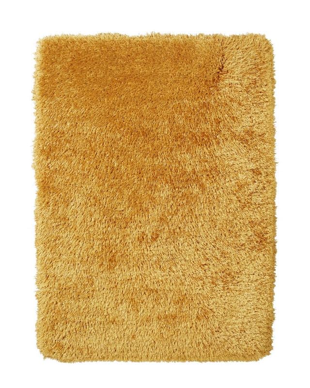 Image of Square Plain Fur Rugs Hall and Drawing Room 8x8 Feet Microfiber 2 Inch Pile Height Modern Interior Mat Montanna Yellow Color